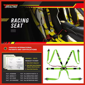 Arnés de Seguridad de 6 Puntos para Carreras, 2 Pulgadas, FIA 8853-2016, Personalizado OEM ODM, Hebilla de Bloqueo con Cámara, Ajustadores Desplegables, Patente de Taiwán - Product Image 6