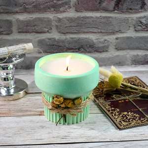 High Waist Striped Candle Cup Aromatherapy Cup For Gypsum <b>Resin</b> Candle Silicone <b>Mold</b> - Product Image 3