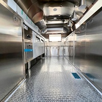 Camion de cuisine mobile de 13 pieds avec cuisinière, grill à kebab, barbecue, friteuse, machine à pop-corn, équipement de cuisine complet en acier inoxydable