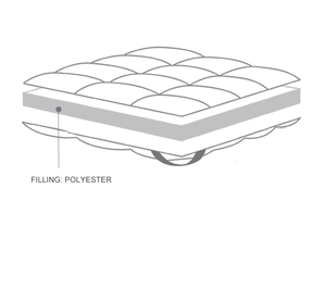 Protège-matelas matelassé rafraîchissant en microfibre blanc 400TC, pliable, lavable, toutes saisons, pour usage domestique - Product Image 2