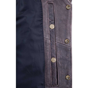 Chaleco de Cuero Personalizado para Hombre, Estilo Motero, Sin Mangas, Cuero Genuino, Prenda Exterior Informal de Moda, Venta al Por Mayor - Product Image 6