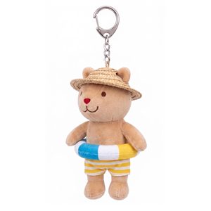 Llavero de peluche promocional personalizado con diseño de oso mascota de dibujos animados en 3D, ideal para cajas sorpresa y accesorios de bolsos. - Product Image 1