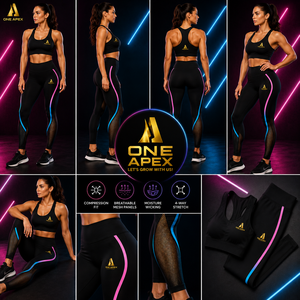 Women Compression Yoga Set Mesh Panel Leggings Sports Bra Fitness Gym Activewear Set - Product Image 6