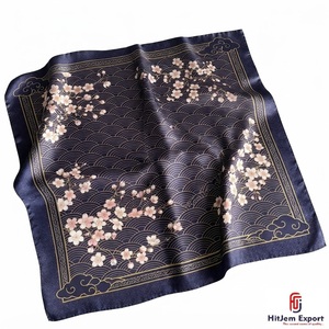 Custom Printed Square <b>Scarf</b> Lightweight Soft Fabric Silk Feel Head <b>Scarf</b> OEM ODM Manufacturer Ireland Custom Fabric Products - Product Image 6
