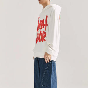 Sudadera con Capucha Blanca Casual para Hombre con Estampado Personalizado, Sudadera de Algodón con Estampado en el Pecho para Hombre, Sudadera de Invierno para Hombre - Product Image 5