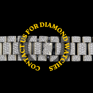 Reloj de Pulsera Exclusivo con Diseño Completo en Oro Blanco, Esfera con Números Romanos y Diamantes Moissanite Redondos, para Hombre y Mujer - Product Image 4