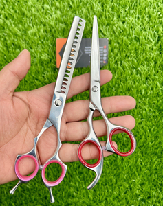 Pet Shear <b>Dog</b> Grooming <b>Scissors</b> Straight Curved Thinning Shears - Product Image 2