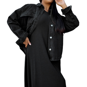 Chaqueta Vaquera de Mezclilla para Mujer, Tallas Grandes, al por Mayor, Tela Personalizable, Muestra Gratuita, la Mejor Calidad - Product Image 5