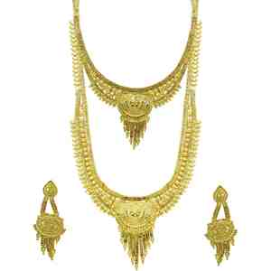 เครื่องประดับแฟชั่นขายส่ง ชุดเครื่องประดับแต่งงานชุบทอง 14K 18K 24K แบบไมครอน ชุดเครื่องประดับเจ้าสาวแบบดั้งเดิมครึ่งชุด - Product Image 2
