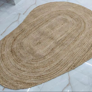 พรมปอกระเจาถักด้วยมือแนวชนบทพรมพื้นที่เส้นใยธรรมชาติเป็นมิตรกับสิ่งแวดล้อม - Product Image 1