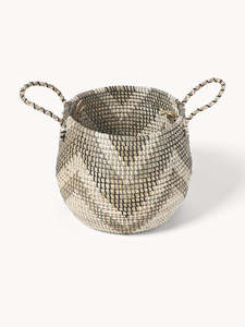Natural Rattan Storage <b>Basket</b> With Handles Bowl Shape Rustic Multi-Purpose Decorative <b>Basket</b> for Home Organizing - Product Image 1