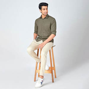 Logotipo de impresión personalizado Oficina de negocios Formal Oficial de poliéster de manga larga Vertical Vintage camisas de rayas completas para los hombres - Product Image 2