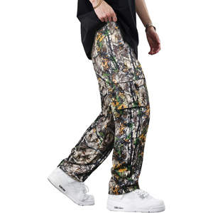 Travel Ready Lightweight Mens Cargo Jogger Pants Multi Pocket Casual Bottoms <b>Elastic</b> Waist <b>Trousers</b> For Everyday Adventure Use - Product Image 3