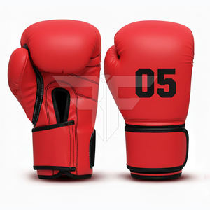 Guantes de Boxeo de Cuero de Primera Calidad con Absorción de Humedad y Cierre de Velcro para Entrenamiento de Boxeo - Product Image 2