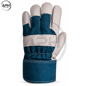 Guantes Canadienses Hechos a Medida OEM ODM de Cuero con Palma Reforzada y Puño Extendido para Trabajo Industrial, Exportador de Marca Privada - Product Image 5