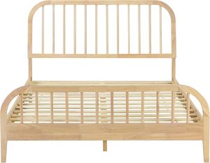 Natural Wood <b>Bed</b> <b>Frame</b> | Contemporary Hotel Furniture | OEM Available - Product Image 1