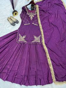 HENIXA CREATION Designer <b>Top</b> Lehenga Dupatta Natural Crep Silk Fully Sequined Work Beautiful Embroidery Work Party Wear Dress - Product Image 4