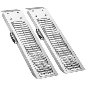 Set di 2 Rampe per Rimorchio in Acciaio Resistente 39 X 9 Pollici, Piastre Antiscivolo, Capacità 1200 LBS, Rampe di Carico per ATV 39 X 9 Pollici - Product Image 1