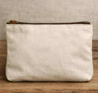 Dompet Kantong Kain Katun Kustom Tas Makeup dengan Ritsleting Ramah Lingkungan Portabel Dapat Digunakan Kembali Penyimpanan Hadiah Pilihan Logo Kustom