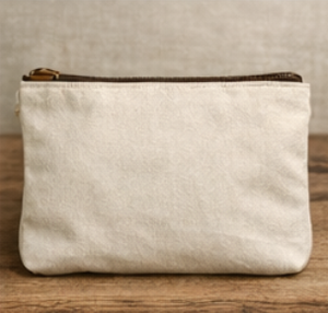 Custom Cotton Pouch <b>Wallet</b> & Makeup Bag Zippered Closure Eco-Friendly Portable Reusable Storage Gift with Custom Logo Option - Product Image 6