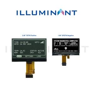 Module d'affichage graphique LCD monochrome bleu-gris personnalisé STN FSTN DFSTN positif/négatif 1,69'' 2,48'' 2,93'' 2,98'' 3'' avec rétroéclairage LED - Product Image 2