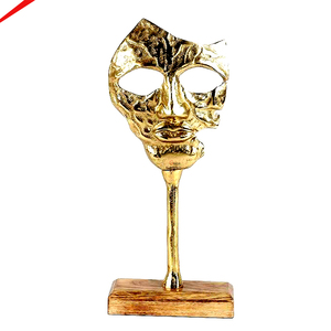 Elegante Escultura Metálica Abstracta, Figura Decorativa, Adorno para Mesa de Oficina u Hogar, Decoración Interior Elegante - Product Image 1