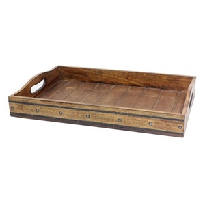 Natural Solid Wood Serving Tray Premium Wooden Breakfast Tray For Dining Kitchen Coffee Tea Food Serving And <b>Home</b> Decoration - Product Image 6
