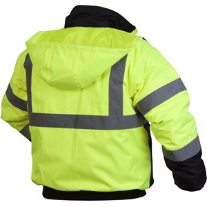 เสื้อแจ็คเก็ตนิรภัยสะท้อนแสงแบบ Hi Vis รุ่นใหม่ปี 2026 สำหรับผู้ชาย พร้อมโลโก้สั่งทำพิเศษและแถบสะท้อนแสงสีตัดกัน - Product Image 4