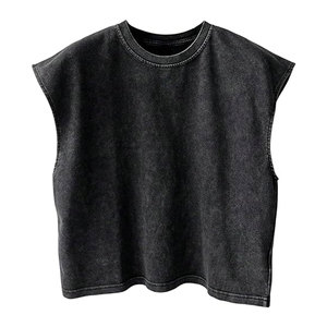 เสื้อกล้ามผู้ชายสไตล์วินเทจ แขนสั้น คอกลม ผ้าฝ้ายเนื้อนุ่ม ใส่สบาย เหมาะสำหรับออกกำลังกายหรือใส่ลำลองช่วงฤดูร้อน - Product Image 1