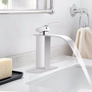 Rubinetto Monocomando in Acciaio Inox Cromato per Lavabo, Miscelatore Monoforo per Bagno, Non Spedibile nei Fine Settimana Tramite USPS/FedEx - Product Image 4