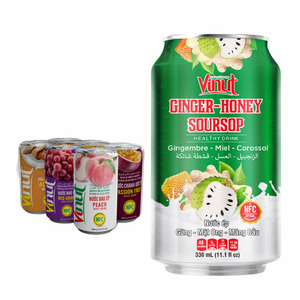 Bebida de jugo sin azúcar de 330ml de vegetales amarillos para VINUT 24 latas de cartón OEM ODM etiqueta privada muestra gratis calidad de exportación Premium - Product Image 1