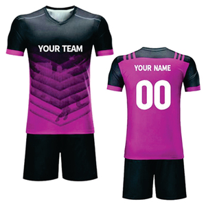 Conjunto de Uniforme de Voleibol Personalizado para Adultos Unisex, Sublimado, 100% Poliéster, Malla Transpirable, Pantalones Cortos con Cintura Elástica, Cuello en V - Product Image 1