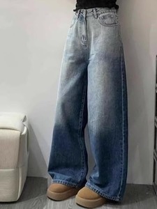Women's <b>Boot</b> Cut Utility Denim Jeans with Pockets-Eco-Friendly Mid Waist Vintage Style - Product Image 4