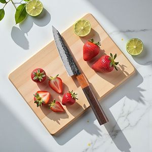 Planche à découper en bois naturel pour la cuisine, avec rainure pour les jus, idéale pour la viande, les légumes, les fruits et le pain, pour la maison et l'hôtel - Product Image 1