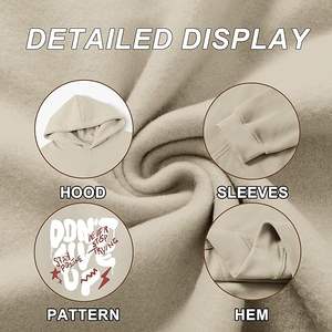 Sudadera con Capucha Vintage de Gran Tamaño, Bordada, 100% Algodón, Estilo Urbano para Hombre - Product Image 6