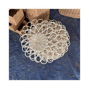 Assiette de présentation décorative en osier naturel, plateau de table tressé, accessoire de mise en scène de table, fabriqué au Vietnam - Product Image 6