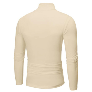Pull léger pour homme à col roulé, motif tricoté uni, style britannique, classique, tendance, doux et respirant - Product Image 2