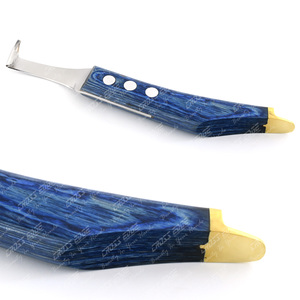 Hoof Knives for Horses Single Edged Hoof Trimming Knife with <b>Hook</b> Wooden Handle Horse Farrier <b>Tool</b> Non-Slip Equine Grooming - Product Image 1