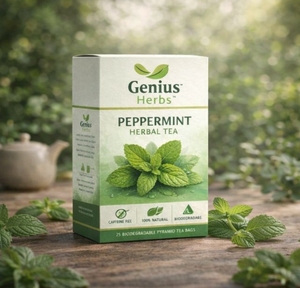 Premium Organic Peppermint Tea <b>Bags</b> Natural Mint Leaves Herbal Infusion <b>Cooling</b> Wellness Drink - Product Image 4