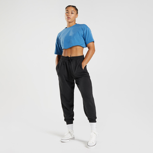 Pantalones de chándal de hip hop holgados de moda al por mayor para mujer, de cintura alta, de invierno, de forro polar grueso, tallas grandes - Product Image 4