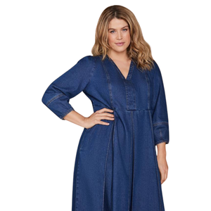 Robe chemise en jean pour femme, coton de qualité supérieure, usage quotidien, fournisseur d'usine OEM ODM - Product Image 5
