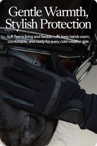 ถุงมือขี่ม้าสำหรับผู้หญิงสำหรับฤดูหนาวพร้อมข้อมือปรับได้ - Product Image 3