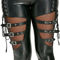 Pantalon long skinny en similicuir PU pour femme, style gothique punk, legging moulant sexy, taille haute, coupe crayon, pour soirée et tenue de nuit
