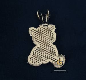 จี้หมีโกรธประดับเพชรโมอิสซาไนต์ VVS ผ่านการทดสอบเพชร  ทำจากเงินแท้ 925 สไตล์ฮิปฮอป - Product Image 2