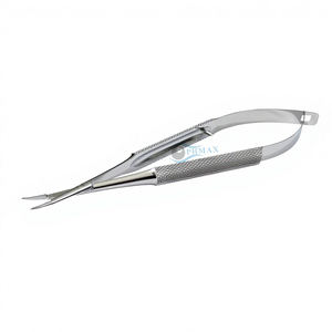 Portaagujas/Tijeras Ayres con mandíbulas curvas y mango redondo de 5.5'' (14cm) de acero inoxidable, instrumento quirúrgico oftalmológico - Product Image 3