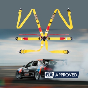 Arnés de Seguridad Deportivo SPORT PLUS 3 con Logotipo Personalizado, Homologado por la FIA, Cinturón de Seguridad de 6 Puntos de Poliéster para Automóvil, con Colores Personalizados OEM ODM - Product Image 1