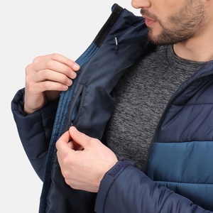 Blouson à bulles bleu pour hommes, coupe-vent, bleu, à capuche, hiver, - Product Image 5
