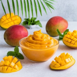 Purée de mangue Alphonso surgelée IQF, conservée au sirop, en vrac, sous vide, qualité alimentaire, qualité export - Product Image 1