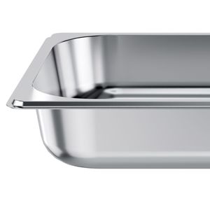 Set di 4 Vaschette per Buffet in Acciaio Inox 1/2, Profondità 2,5 Pollici, Antiaderenti, per Ristoranti e Hotel, Riutilizzabili e Antiruggine - Product Image 3