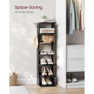 Scarpiera Verticale a 7 Livelli, Organizzatore Salvaspazio Stretto per Scarpe, Scaffale Angolare Sottile per Ingresso e Camera da Letto - Product Image 3